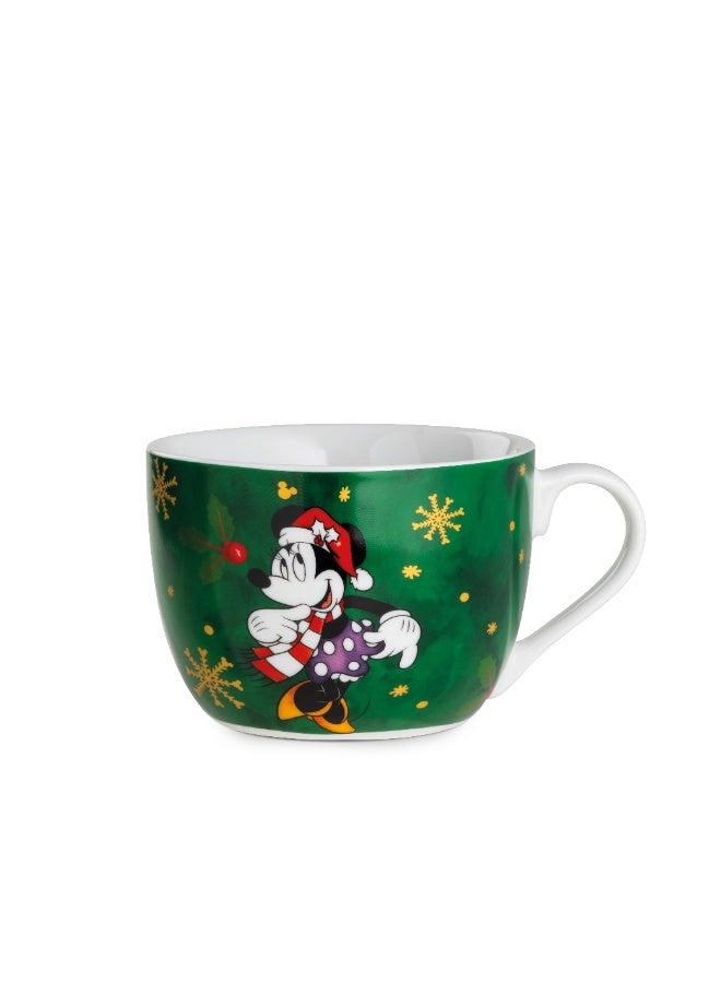Egan Disney Winter Magic Breakfast Cup 520ml – Festive Holiday Porcelain Cup | ideal Christmas Gift for Disney Fans | Coffee, Tea & Hot Chocolate Mug