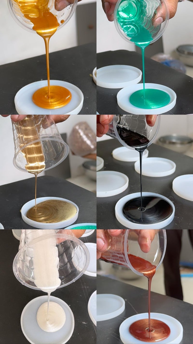 IRIKA مجموعة مسحوق الميكا اللؤلؤي 7 ألوان من إيريكا للفن الراتنجي (20 جرام لكل منها) - مستورد، غير سام، أصباغ حرفية متلألئة - Image 2