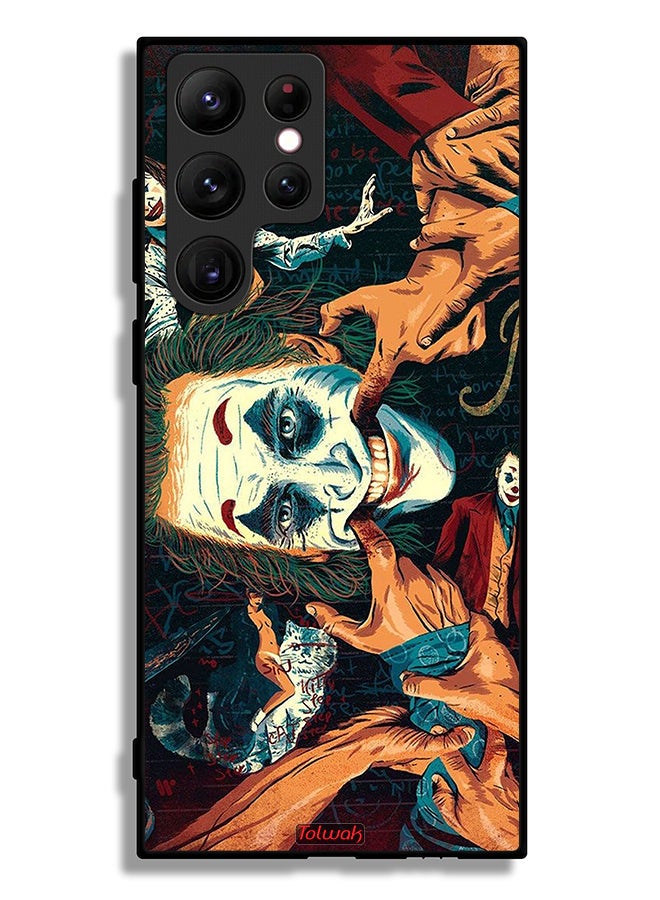 Tolwak Samsung Galaxy S22 Ultra 5G Protective Case Cover Joker Art - Image 3