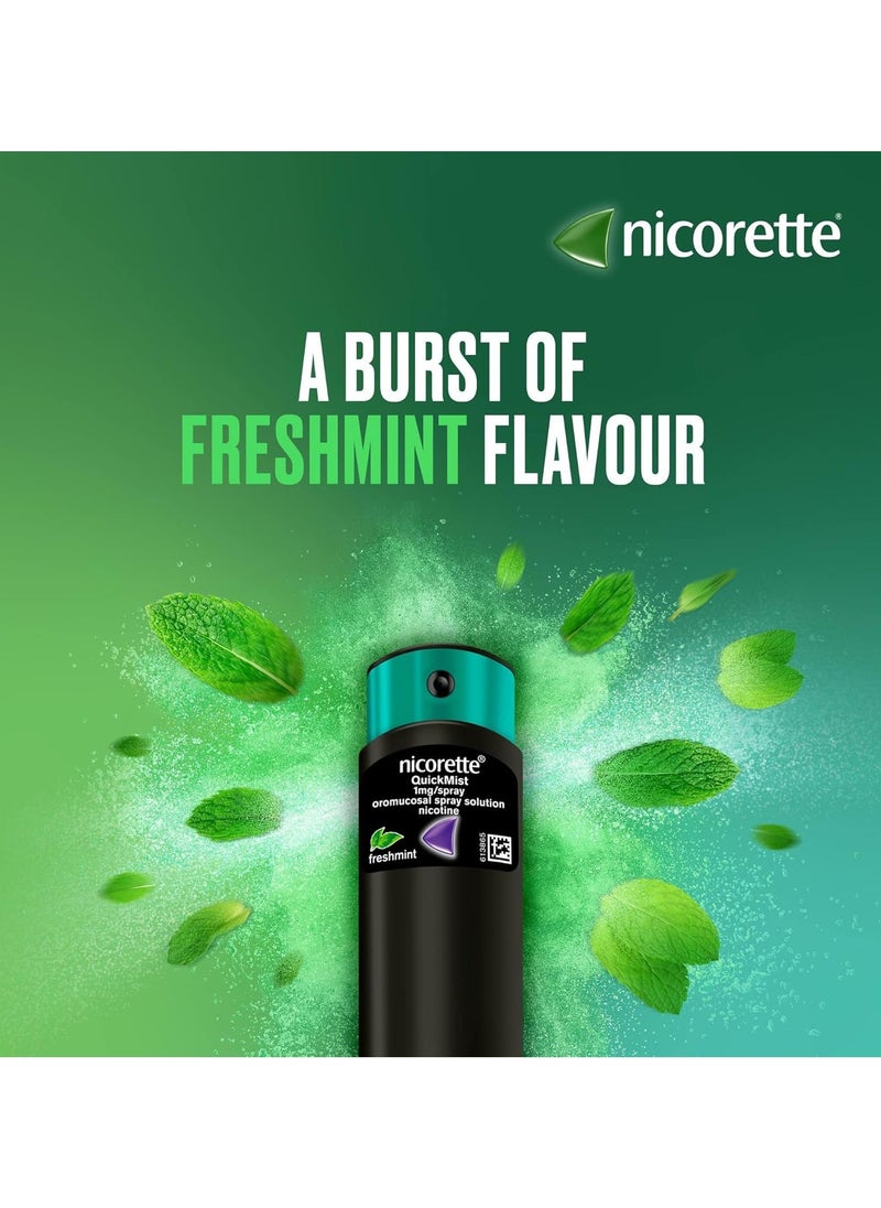 nicorette Nicorette - Quickmist Mouth Spray, Freshmint - 2 x 150 Sprays  - Image 3