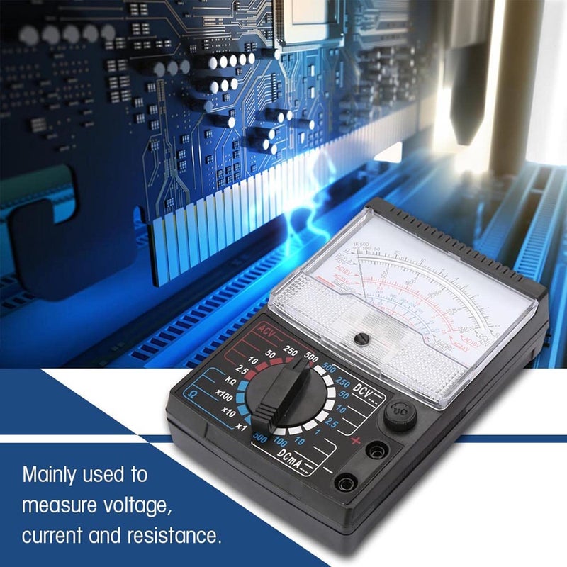 Global standard quality Professional Analog Pointer Multimeter AC DC Voltage Current Resistance Tester for Electricians Engineers 18 Gears 21 Ranges Durable ABS Plastic Wide usage compatibility - Image 4
