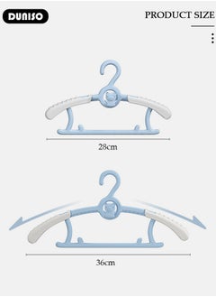 DUNISO 20 PCS Baby Clothes Hangers, Extendable Infant Hanger, Stackable Non Slip Children Hanger, Adjustable Plastic Kids Hangers for Girl Boy Toddler Infant Nursery Clothing  - Image 4