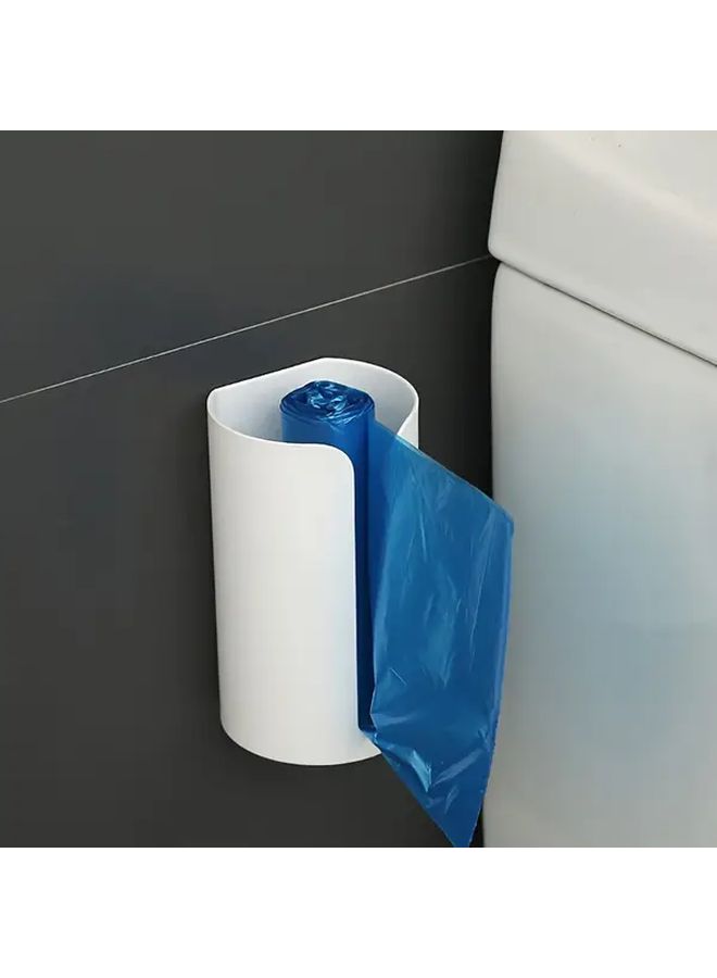Green Wall Mounted Punch Free Garbage Bag Holder And Scouring Pad Container - Image 2