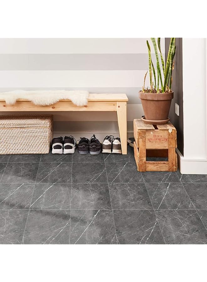 erorex Tile Stickers Marble 12 Inch X 12 Inch Self Adhesive Wall Tiles Vinyl Flooring Tiles Peel And Stick Easy Diy Kitchen And Bathroom Decorative Home Decor 8Pcs Grey1 - Image 2
