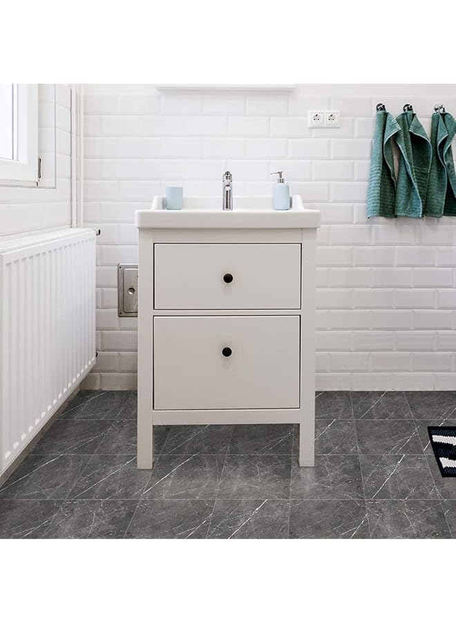 erorex Tile Stickers Marble 12 Inch X 12 Inch Self Adhesive Wall Tiles Vinyl Flooring Tiles Peel And Stick Easy Diy Kitchen And Bathroom Decorative Home Decor 8Pcs Grey1 - Image 5