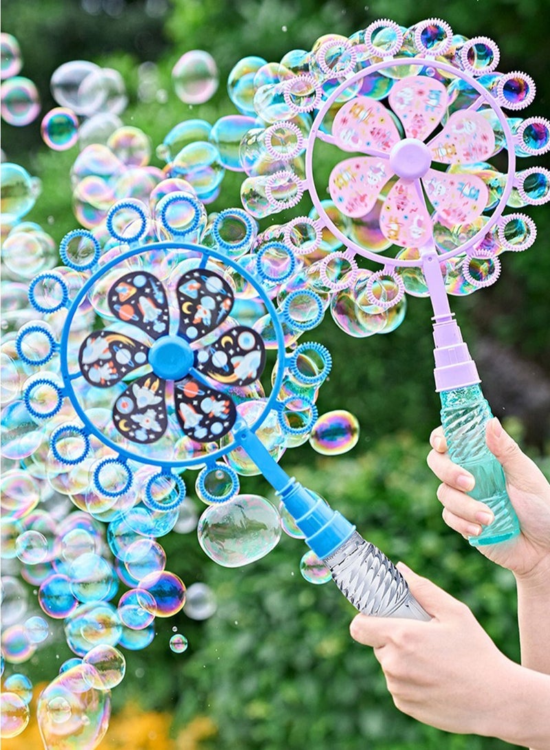 Pinwheel Bubble Wand Bubble Machine Porous Bubble Windmill for Kids,Children Toys Birthday Gift,Outdoor toys  - Image 2