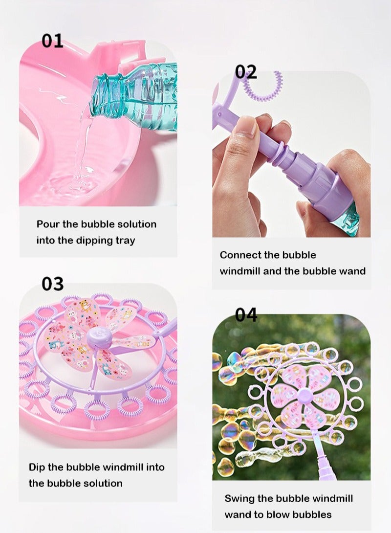 Pinwheel Bubble Wand Bubble Machine Porous Bubble Windmill for Kids,Children Toys Birthday Gift,Outdoor toys  - Image 4