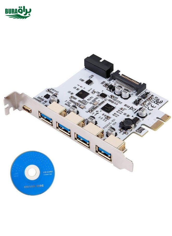 BURAQ USB3.0 Type-C / USB-C Front Riser Card Dual Core Desktop Computer Motherboard (White)  - Image 2