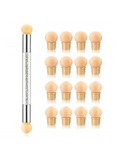 1Pc UV Gel Nail Gradient Sponges Pen With 16Pcs Replaceable Sponge Heads Double Head Nail Ombre Brush Acrylic Manicure DIY Tools