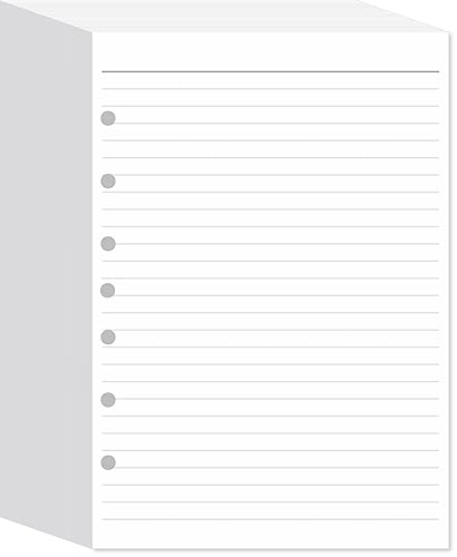 newestor 7-Hole Lined Filler Paper Pack of 300 Sheets for Mini Binders, College Ruled, 5-1/2" x 8-1/2", White - Image 1