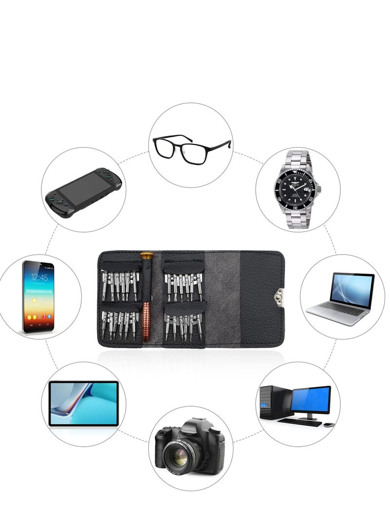 SOLARAE مجموعة مفكات دقيقة 24 في 1، مجموعة إصلاح مفكات نظارات صغيرة، مجموعة أدوات مفكات توركس قابلة للتبديل لنظارات الشمس، النظارات، الساعات، وحدات التحكم في الألعاب، الهواتف المحمولة، آيباد - Image 5