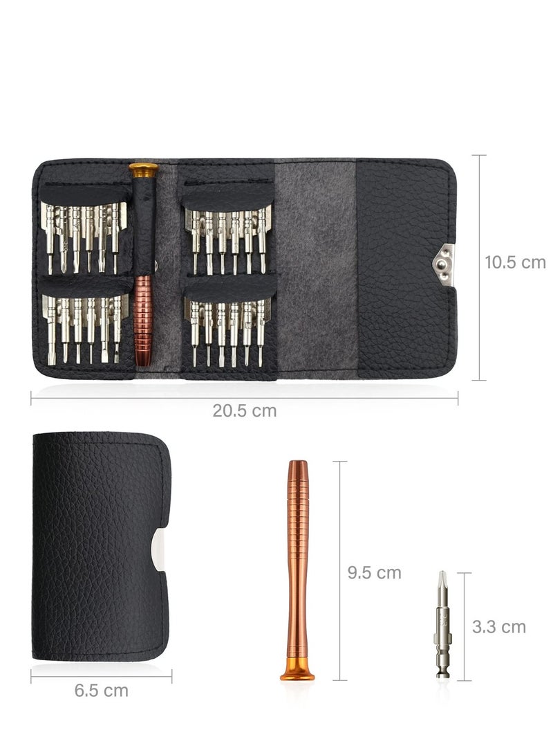 SOLARAE مجموعة مفكات دقيقة 24 في 1، مجموعة إصلاح مفكات نظارات صغيرة، مجموعة أدوات مفكات توركس قابلة للتبديل لنظارات الشمس، النظارات، الساعات، وحدات التحكم في الألعاب، الهواتف المحمولة، آيباد - Image 2