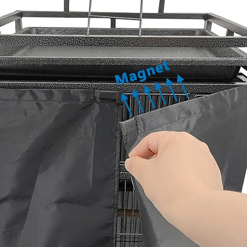 Easily Bird Cage Cover for Large Bird Cage with Play Top, Good Night Birdcage Covers, Black, 68" - Image 4