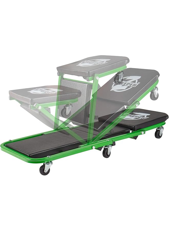 Generic C-2036Dg Black/Green 300 Lbs Mechanic Creeper  - Image 2