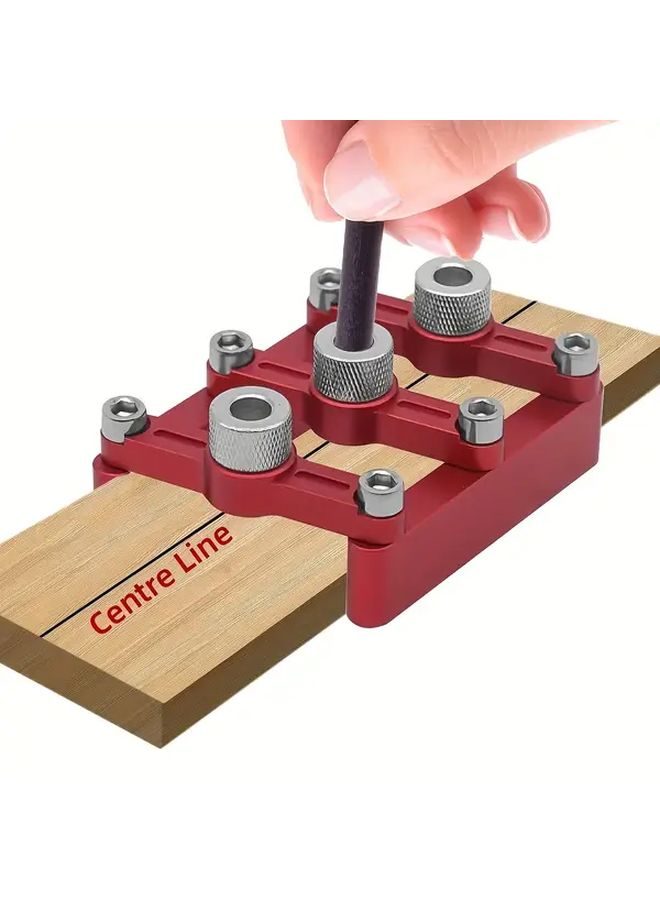 3 In 1 Adjustable Wood Joinery Marking Gauge 90 Degree Precision Alignment Tool With Metal Construction And Ergonomic Grip For Circular Saw And Drill Guides No Power Needed Portable Cabinet And Furniture Making Tool For Woodworkers Woodworking Tools Versatile Woodworking Durable Metal Build Red Set Of Three Position Punching Tool - Image 2