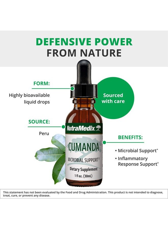 Nutramedix Cumanda Liquid Immune Support Supplement - Herbal Tincture to Promote Microbial, Digestive & Gut Health for Women & Men - Made with Huacapurana Tree Bark Extract (2oz / 60ml) - Image 4