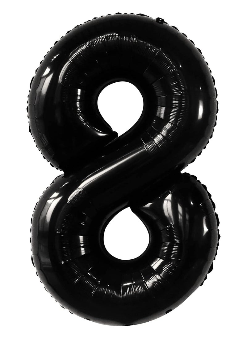 KATCHON Black Number 8 Foil Balloon for 8th Birthday Decoration  - Image 1
