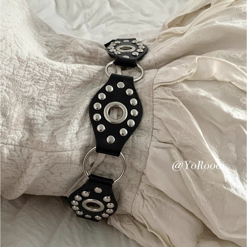 Y2K Punk Millennium Spice Girl Retro Vintage Half-Body Belt Flying Spell-Ring Design Sense Lace-Up Belt Women - Image 3