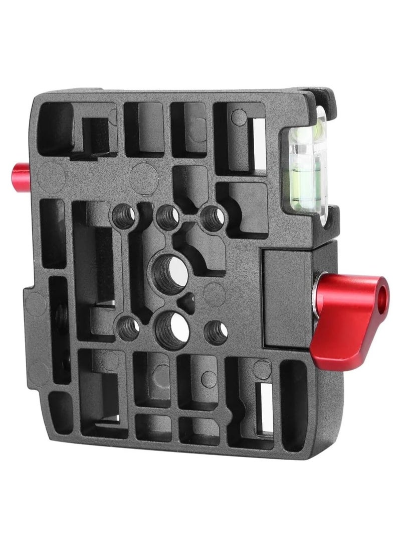 Aluminum Alloy Mount Quick Release Plate Aluminium Alloy Camera Base Plate Bubble Leveler Safety Pin for Tripod Slide Rail Stabilizer Fluid Head  - Image 4
