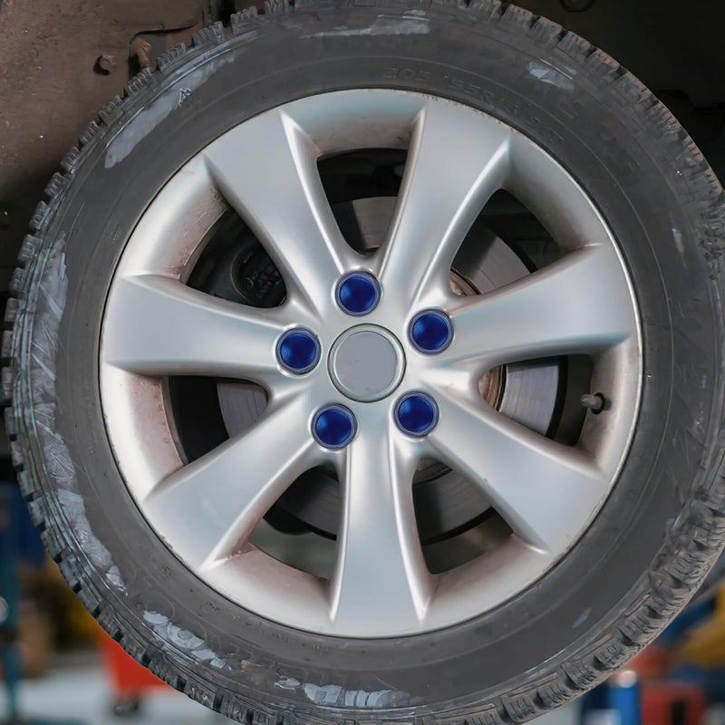 Blue Steel 32mm X 1 5 Hex Anti Theft Trailer Wheel Lug Nuts Caps for Car Truck - Image 5