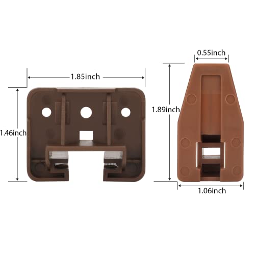 LONTAN DGSL01 Plastic Drawer Slides and Guides 2 Pack Drawer Replacement Part for Center Mount Cabinet Rails Plastic Guides for Dresser - Image 2