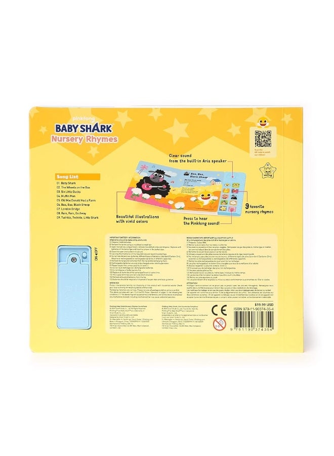 Pinkfong Baby Shark Nursery Rhymes 10 Button Sound Book| Learning & Education Toys | Interactive Baby Books for Toddlers 1-3 | Gifts for Boys & Girls - Image 1