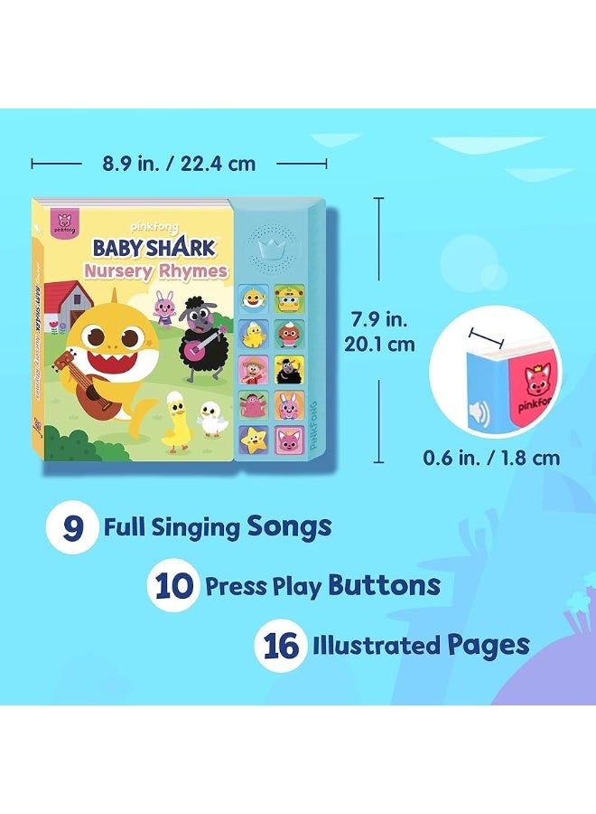 Pinkfong Baby Shark Nursery Rhymes 10 Button Sound Book| Learning & Education Toys | Interactive Baby Books for Toddlers 1-3 | Gifts for Boys & Girls - Image 5