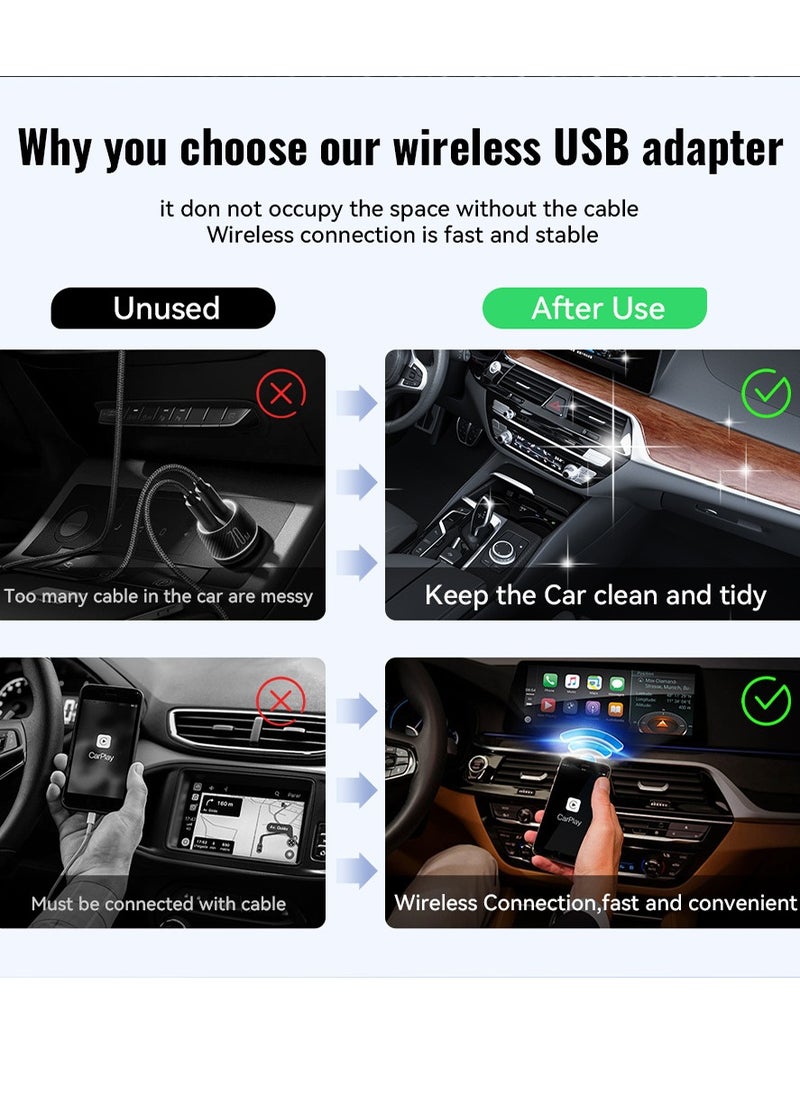 Xuda - محول وايرلس CarPlay و Android Auto الجديد صندوق ذكي صغير قابل للتوصيل واللعب واي فاي اتصال سريع عالمي - Image 1