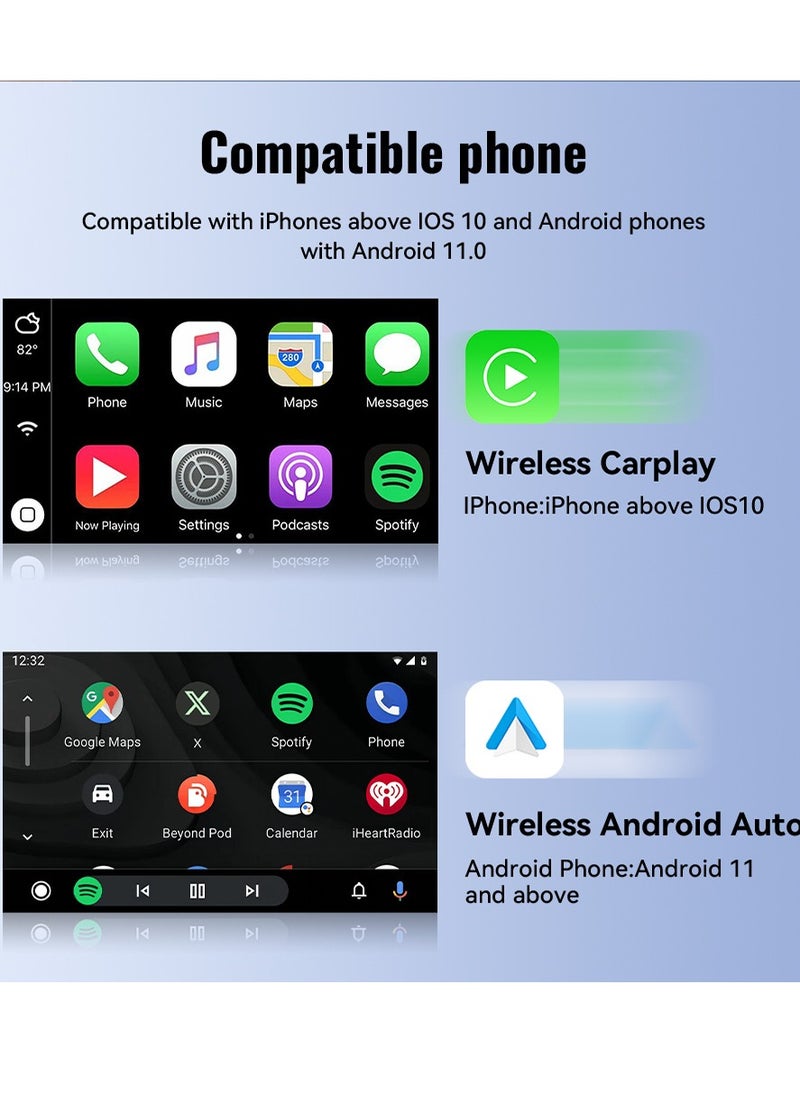 Xuda - محول وايرلس CarPlay و Android Auto الجديد صندوق ذكي صغير قابل للتوصيل واللعب واي فاي اتصال سريع عالمي - Image 1