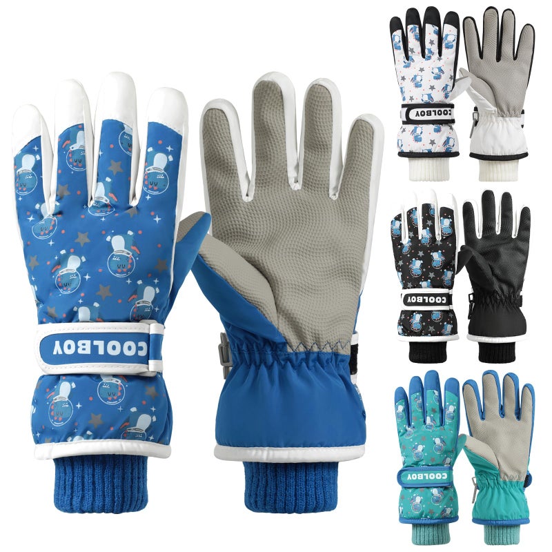 Comfoex Kids Winter Ski Snow Gloves Warm Waterproof Cold Weather Snowboard Thermal Windproof Gloves for Boys Girls 4-12 Years Old - Image 1