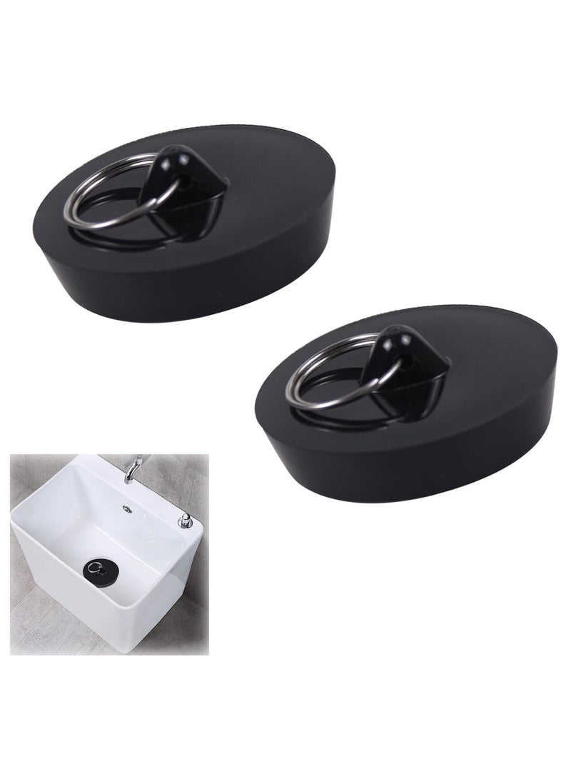 2 Pack Bathtub & Kitchen Sink Plug Set - Universal Drain Stopper Kit for Wash Basins - Fits Sizes 42mm to 45mm - Prevents Water Leakage and Keeps Sinks Clean - Image 1
