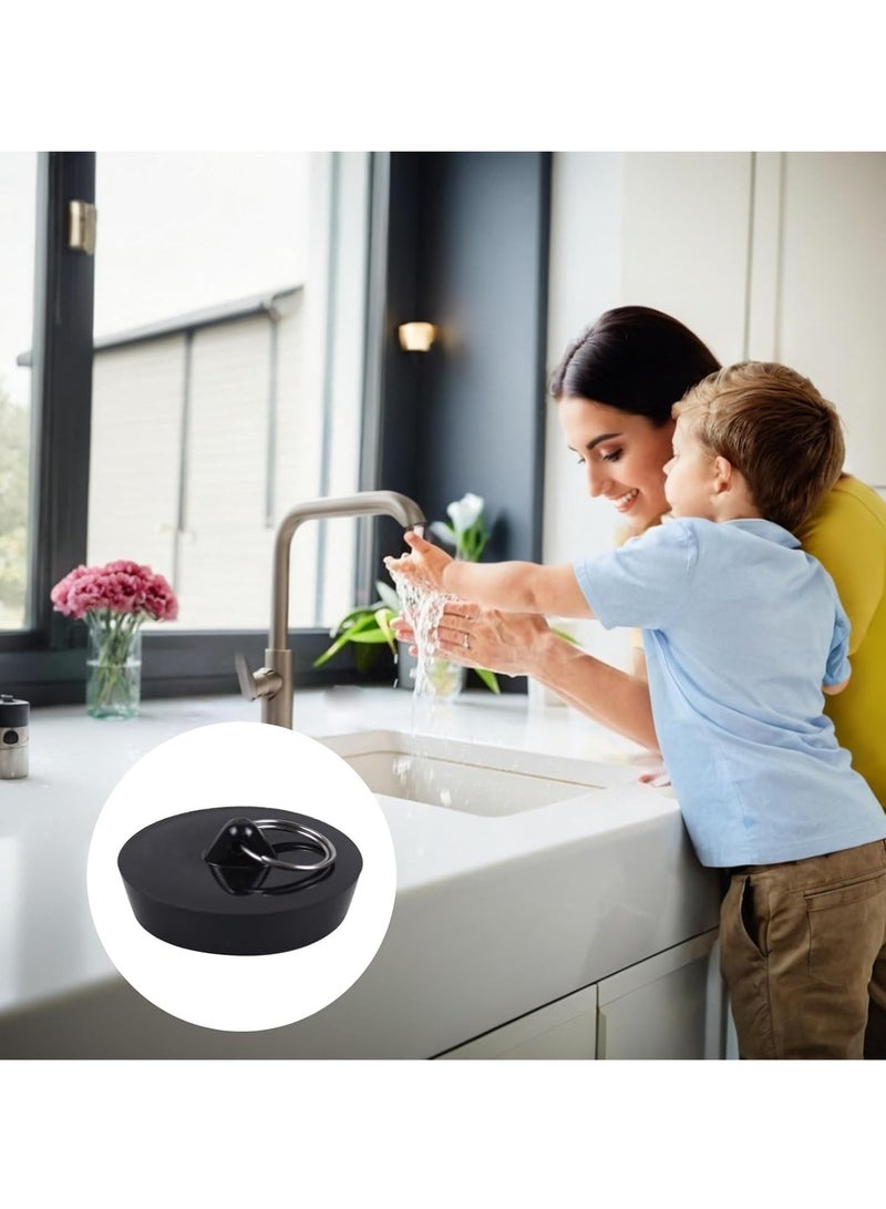 2 Pack Bathtub & Kitchen Sink Plug Set - Universal Drain Stopper Kit for Wash Basins - Fits Sizes 42mm to 45mm - Prevents Water Leakage and Keeps Sinks Clean - Image 3
