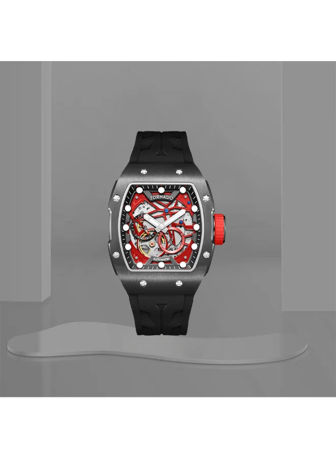 TORNADO Men's Silicone Automatic Watch T24302-XSBB - 38.5x49 mm