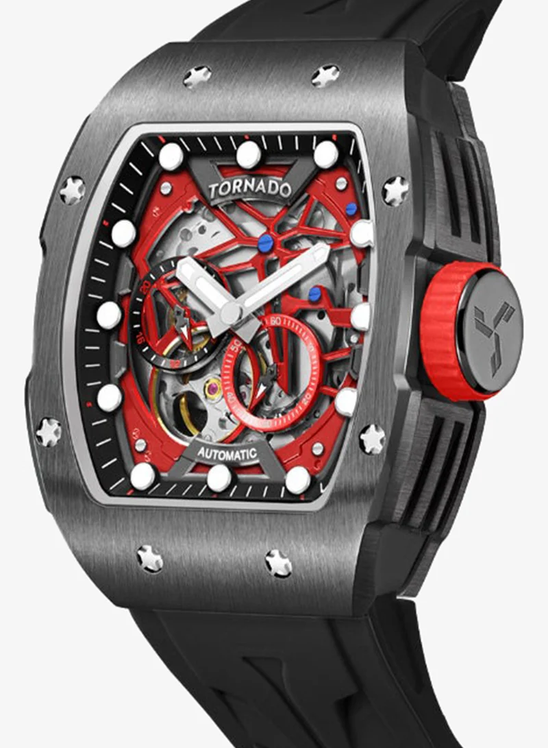 Tornado Red Men's Silicone Automatic Watch T24302-XSBB - 38.5x49 mm for Men | Best Price UAE