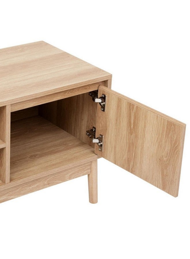 Five Simply Smart Abana 2-Cupboard Natural Oak Effect TV Unit Brown 48 x 39 x 120 cm 193546 - Image 4