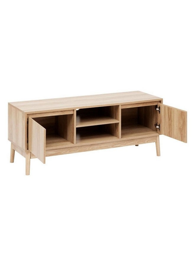 Five Simply Smart Abana 2-Cupboard Natural Oak Effect TV Unit Brown 48 x 39 x 120 cm 193546 - Image 2