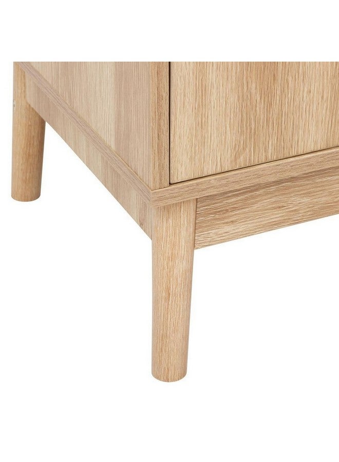 Five Simply Smart Abana 2-Cupboard Natural Oak Effect TV Unit Brown 48 x 39 x 120 cm 193546 - Image 3