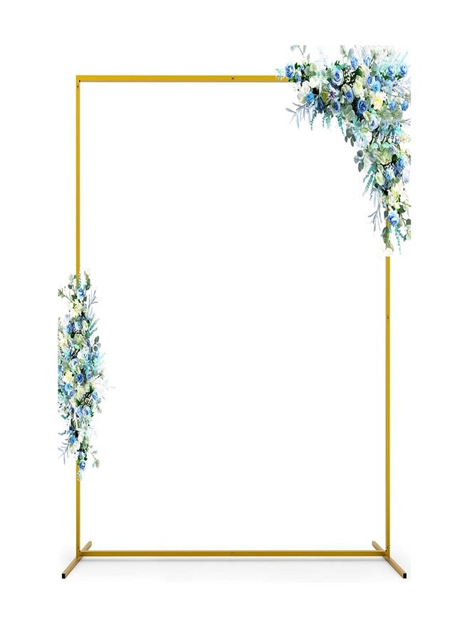 1x2m Party Backdrop Stand Square Metal Arch Stand Wedding Background Metal Frame Balloon Arch Backdrop for Parties and Anniversary Wedding Arches for Ceremony Photo Background Decoration - Image 1