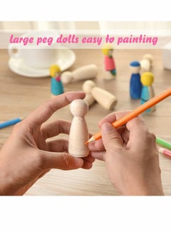 Y&D Wooden Peg Dolls 20Pcs 65mm People for Kids Painting, Craft Art Projects, Family DIY Crafts Wedding Party Decor  - Image 3