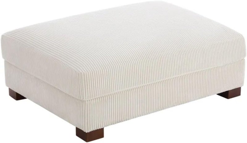 Comfynest Modern Corduroy Ottoman - Beige - Image 4