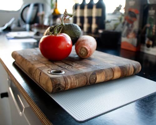 CatTongue Grips Non-Adhesive Anti-Slip Mat - Multi-Purpose Non-Slip Pad For Chefs & Home Cooks - Ideal Cutting Board Mat & Drawer Liner - Kitchen Essentials For Safety (Black, 8” x 12”) - Image 3