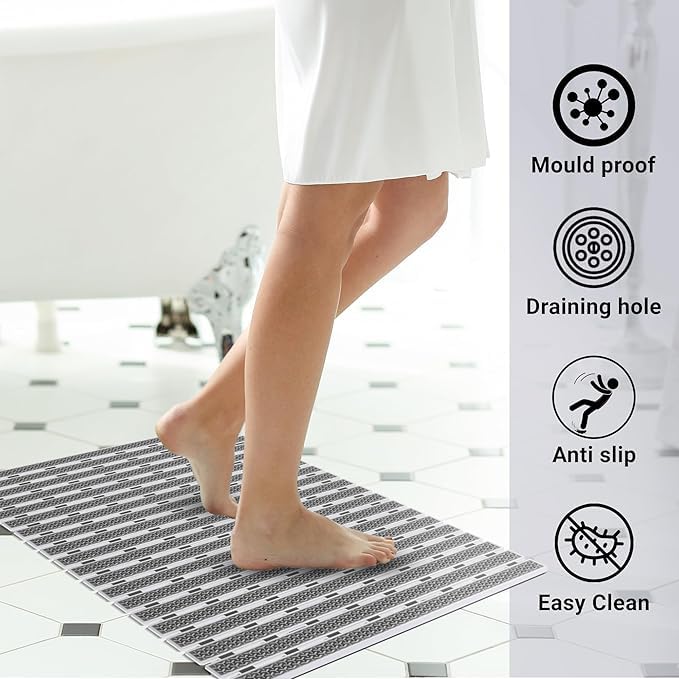 7 Seas 7Seas Bathroom Shower Mat 63 x 40 Cm NonSlip Shower Area Floor Mat with Suction Cup Base Rectangle Door Mat for Kitchen and Bathroom Door Laundry and Wet Area Floor AntiSkid Mat - Image 3