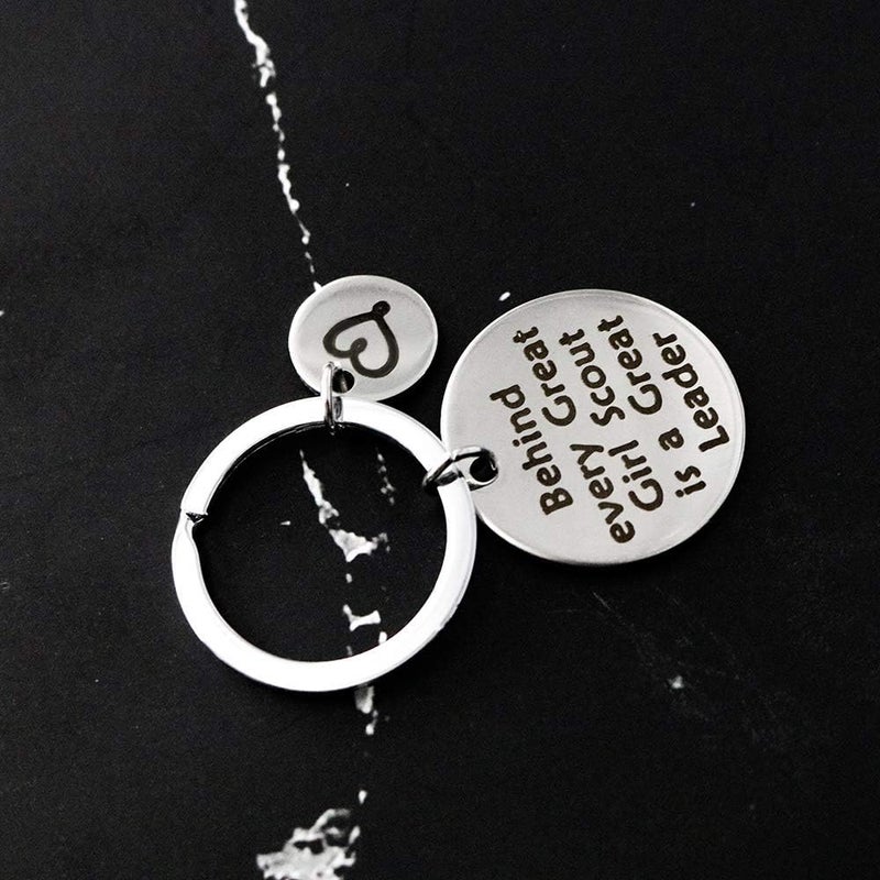 Meiligo Girl Scout Leader Gift Behind Every Great Girl Scout is a Great Leader Keychain Scout Leader Gift Troop Leader Gift - Image 4