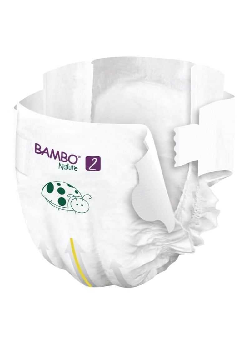 BAMBO NATURE Bambo Nature Premium Eco Nappies, Eco-Friendly Sustainable Nappies, Enhanced Leakage Protection, Secure & Comfortable Baby Nappies, Size 2 Nappies (7-13lb/3-6kg), Mini, 30 Count (Pack of 6)  - Image 3