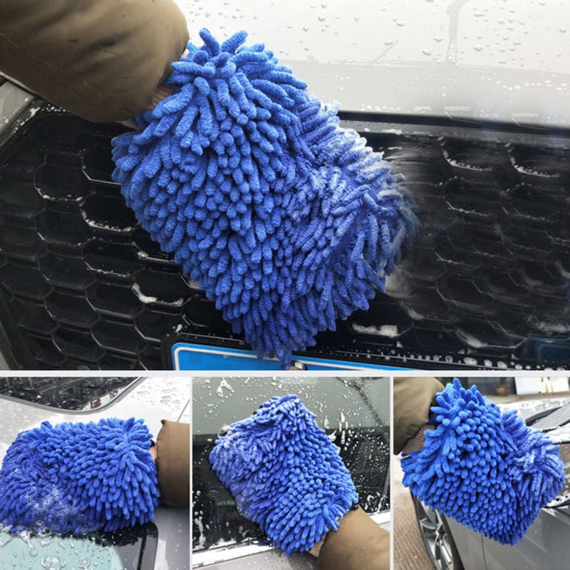 ١ قطعة قفاز غسيل سيارات من النسيج الشمائي الميكروفيبر الممتاز بدون خدوش (أسفلتة غسيل سيارات) - Image 4