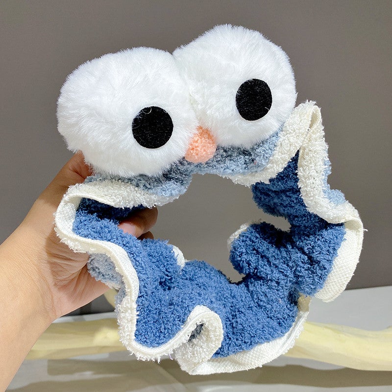 Generic Japanese and Korean Style Cute Sesame Street Big Eyes Headband Girls Makeup Face Wash Hair Belt Cyber Celebrity Wide Rim Cyber Celebrity Hair Belt Blue big eye hair band