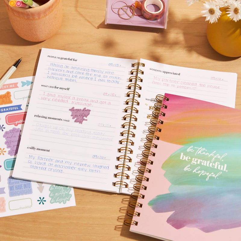 Erin Condren Inspired Collection - A5 Gratitude Journal - Coiled Binding- Inspired - Image 4