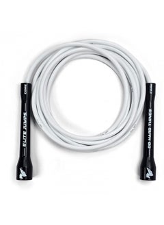 EliteSRS, Do Hard Things 6mm PVC Jump Ropes for Fitness - Indoor/Outdoor Adjustable Jump Rope with Unbreakable Handles and Ultra-Durable Non-Kinking PVC for Skipping Rope (Black Handles)