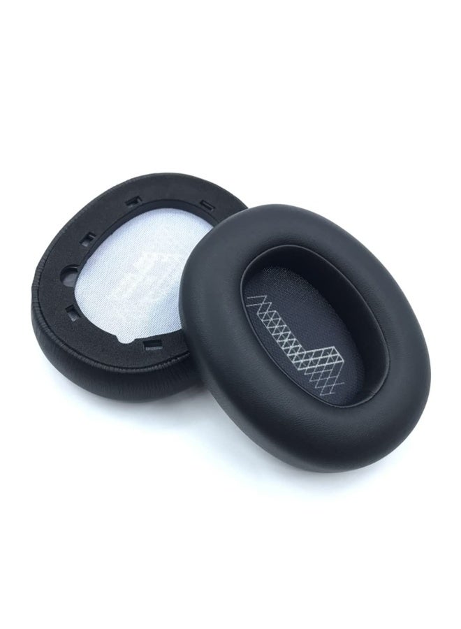 استبدال سماعات الأذن لـ JBL E65BTNC / Live 650BTNC / Live 650BT / Live 660NC / Duet NC Over-Ear Headphones ، وسائد سماعات الأذن مع جلد أنعم ، رغوة عزل الضوضاء (أسود) - Image 3