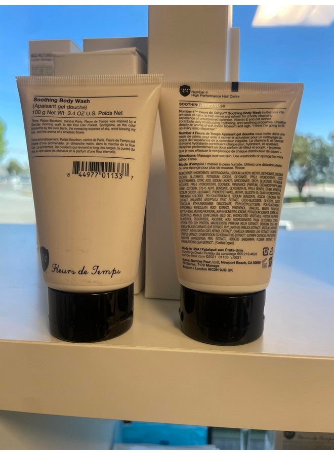 Number 4 Fleurs De Temps Soothing Body Wash. Moisturizing Body Wash With Vitamin E And Oat Extract 3.4 Oz - Image 2
